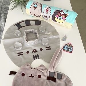 Pusheen bundle - tank, pin, keychain, plush wristlet and drink floatie